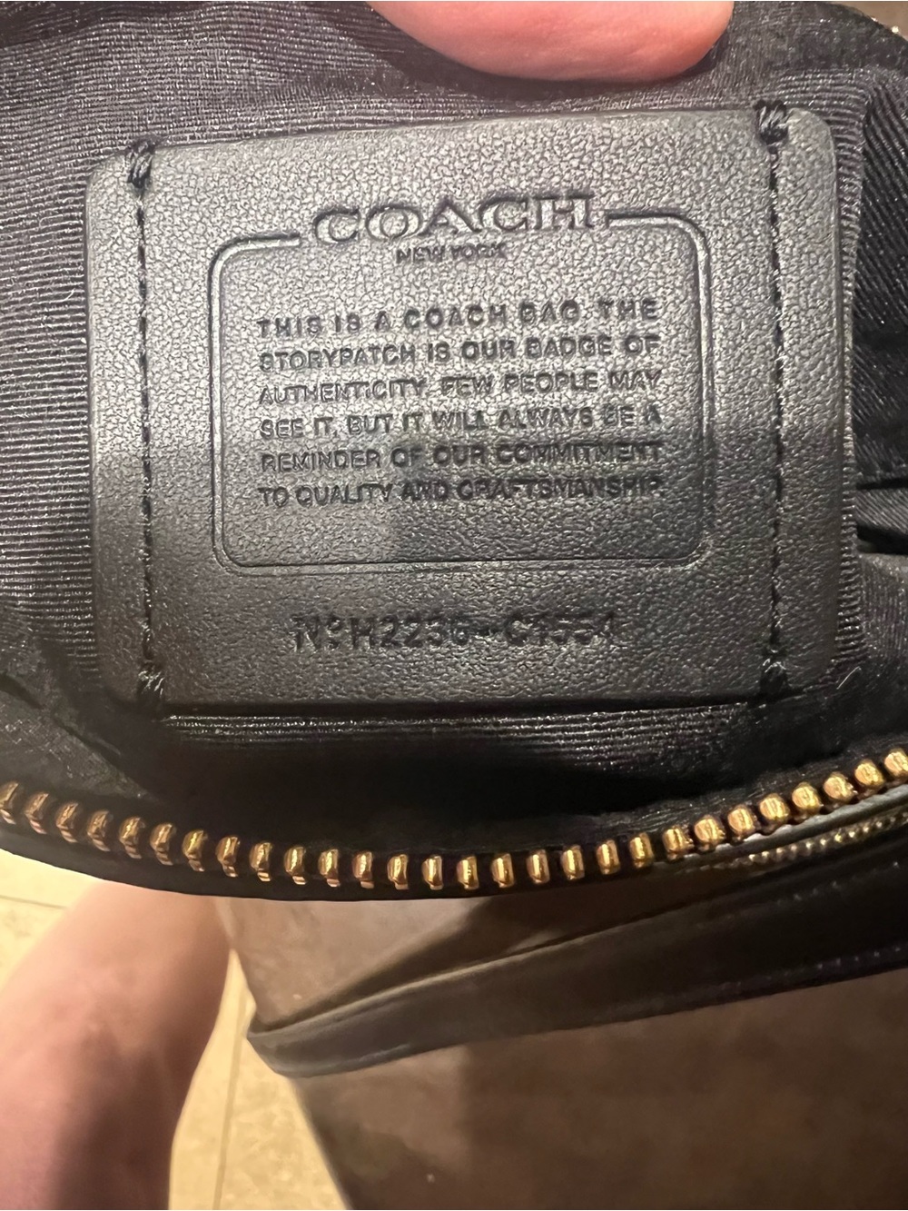 Coach Brown Signature Crossbody with Black Strap and Gold Hardware - Picture 3 of 3